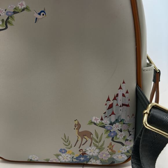 Loungefly Disney Snow White and the Seven Dwarfs Floral Mini Backpack Prince Bag - Picture 8 of 14